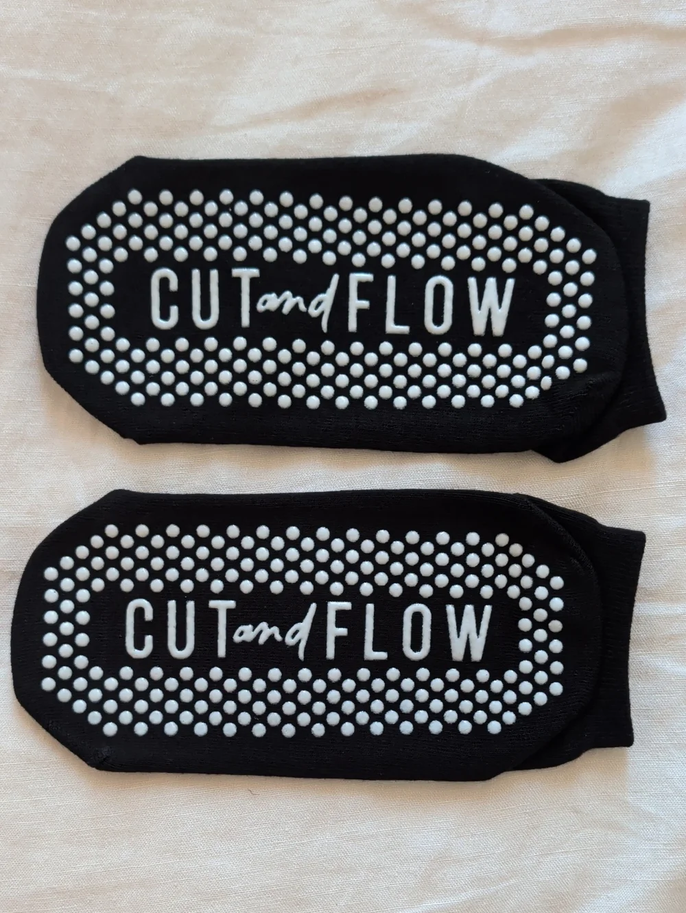 Pilates Black Non-Slip No-Show Socks